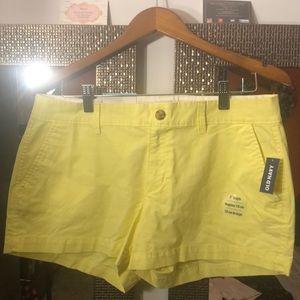 Neon yellow khaki shorts🌸